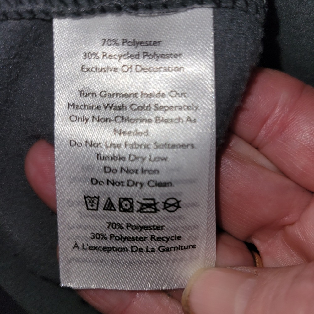 Eddie Bauer Mens Txl Gray Fleece 1/4 Zip Long Sleeve Pullover Shirt outdoor cozy - Picture 8 of 8